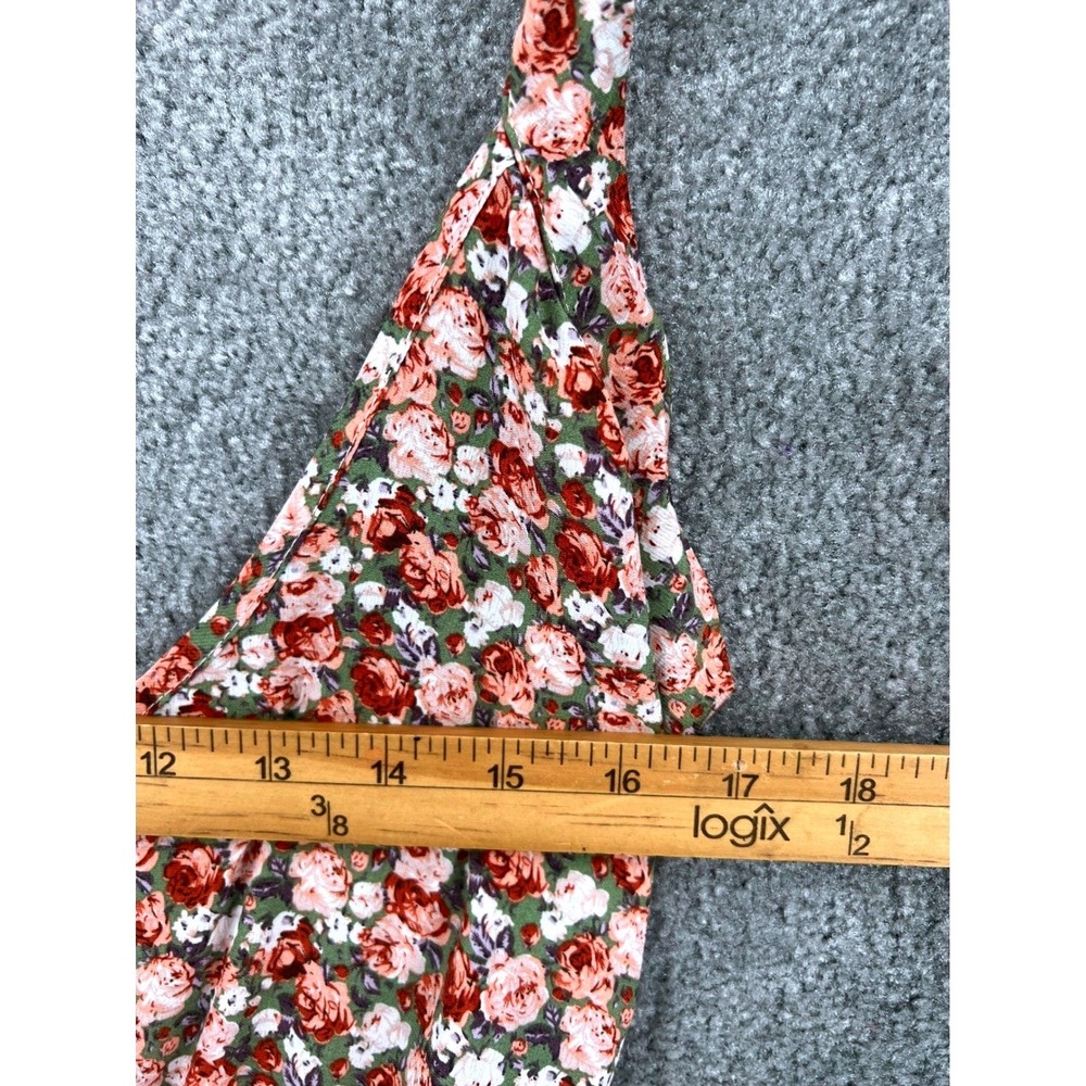 PrettyGarden Womens Floral Halter Dress Tiered Ruffle Mini Size M Cottagecore - Picture 4 of 6